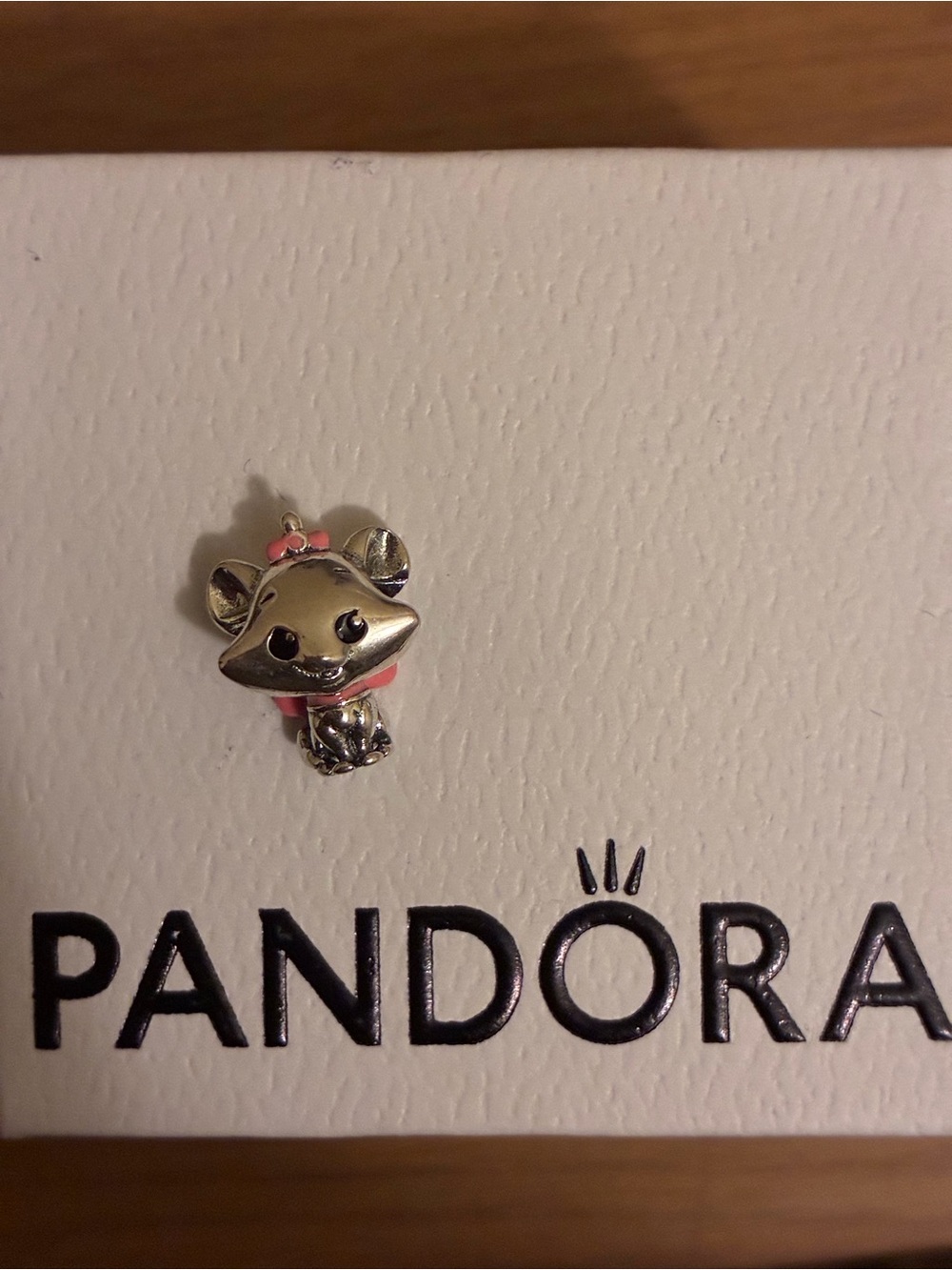 Sterling Silver Cat Charm  with Pink Accents - Picture 3 of 4
